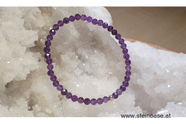 Armband Amethyst facettiert 4mm